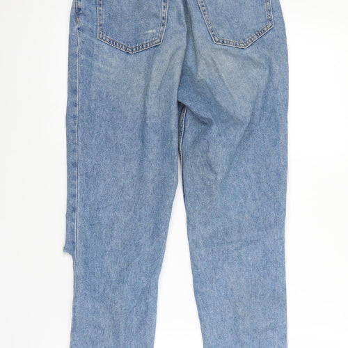 H&M Womens Blue  Denim Straight Jeans Size 8 L25 in