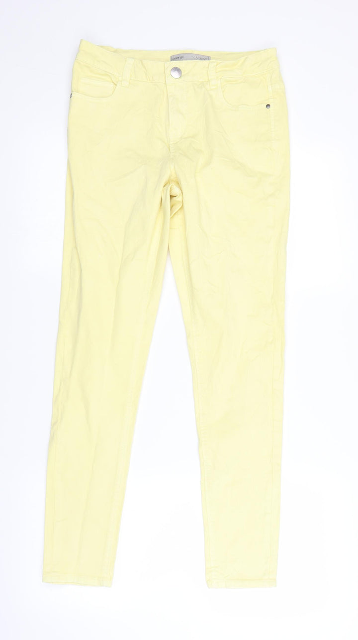 George Womens Yellow Denim Skinny Jeans Size 12 L27 in