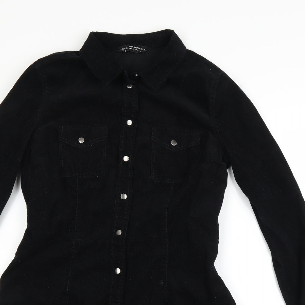 Dorothy Perkins Womens Black  Corduroy Jacket  Size 12