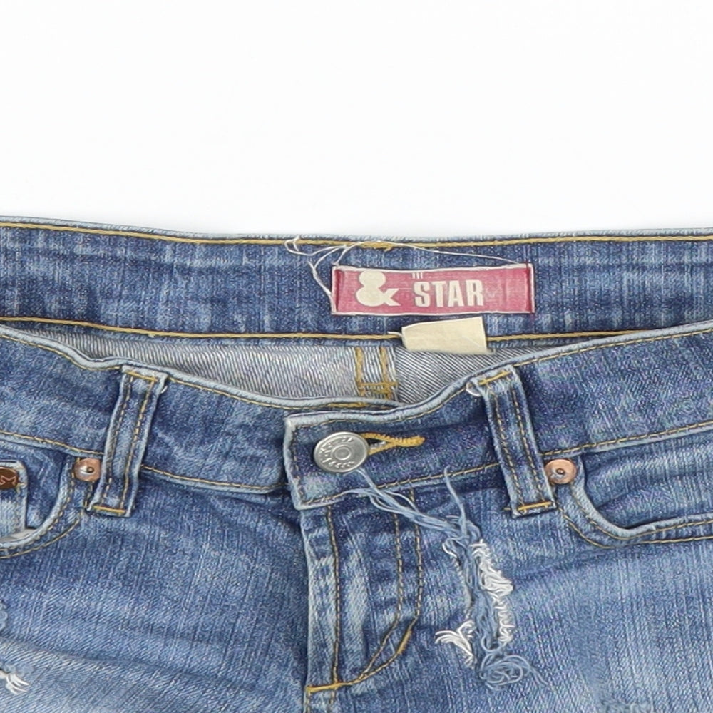 H&M Womens Black  Denim Cut-Off Shorts Size 26 in