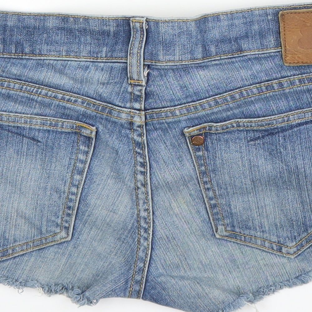 H&M Womens Black  Denim Cut-Off Shorts Size 26 in
