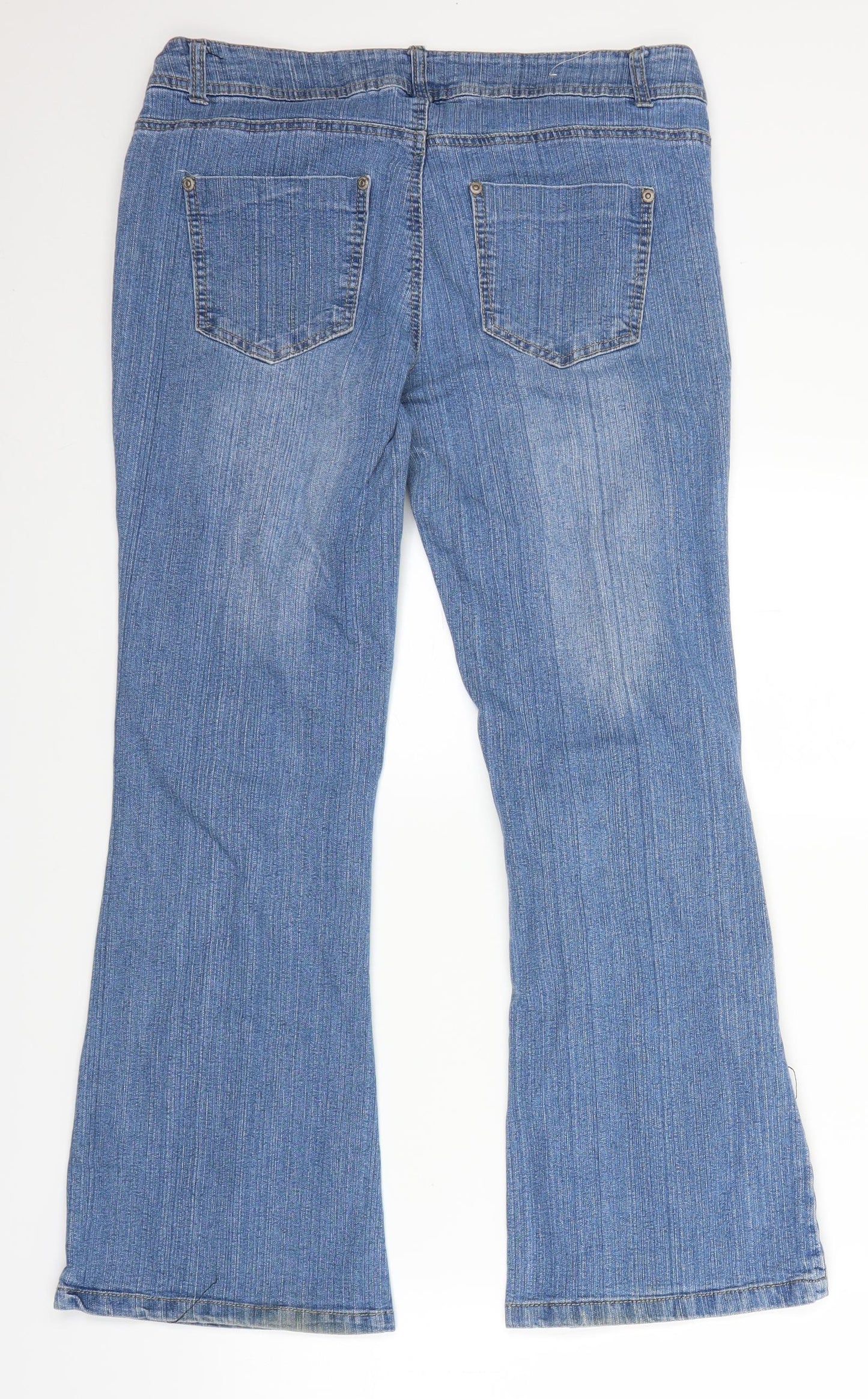 Peacocks Womens Blue  Denim Bootcut Jeans Size 12 L26 in