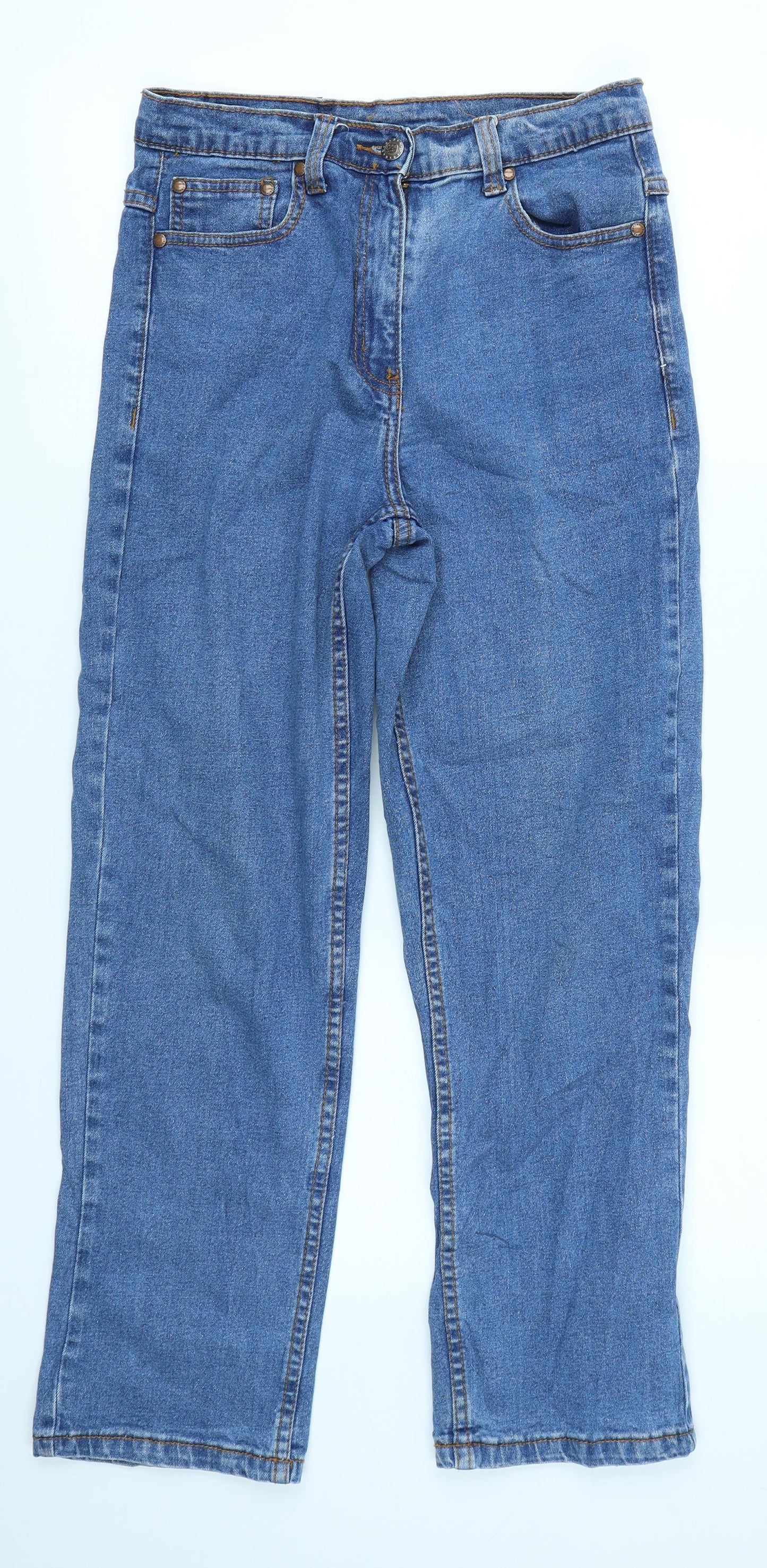 Cotton Traders Womens Blue  Denim Straight Jeans Size 10 L25 in