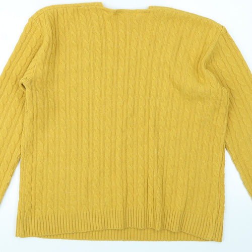 Pure & Natural Womens Yellow   Pullover Jumper Size L