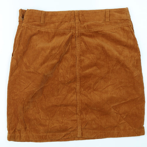 TU Womens Brown  Corduroy A-Line Skirt Size 14