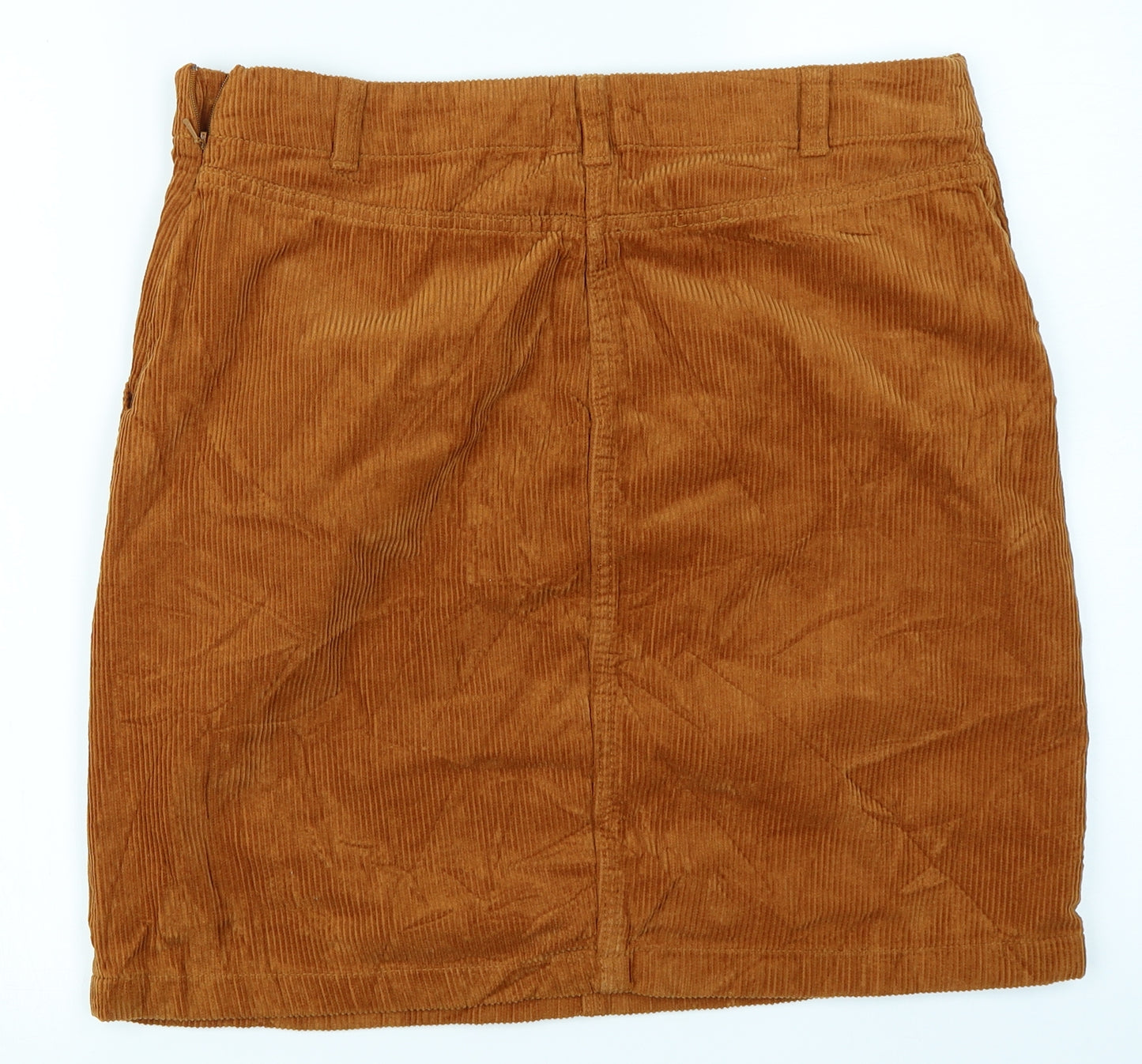TU Womens Brown  Corduroy A-Line Skirt Size 14