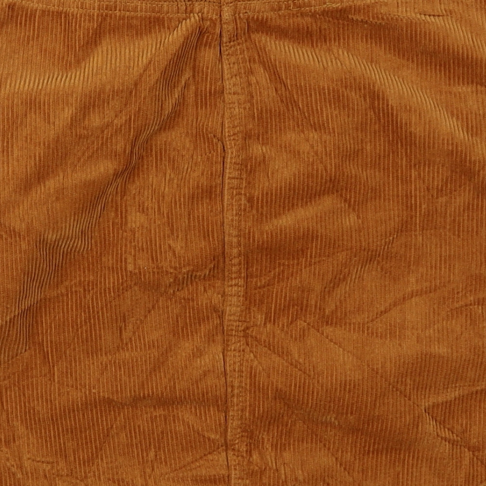 TU Womens Brown  Corduroy A-Line Skirt Size 14
