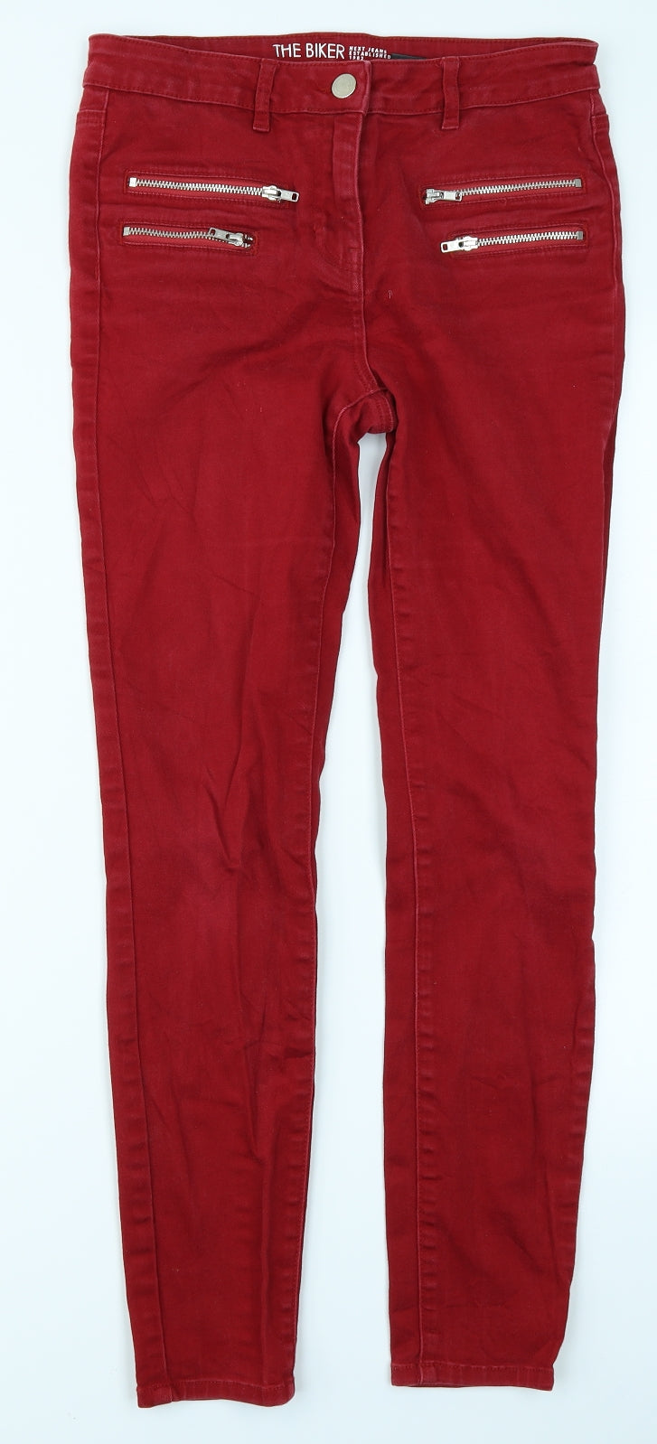 NEXT Womens Red  Denim Skinny Jeans Size 10 L27 in