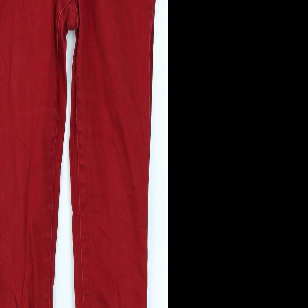 NEXT Womens Red  Denim Skinny Jeans Size 10 L27 in