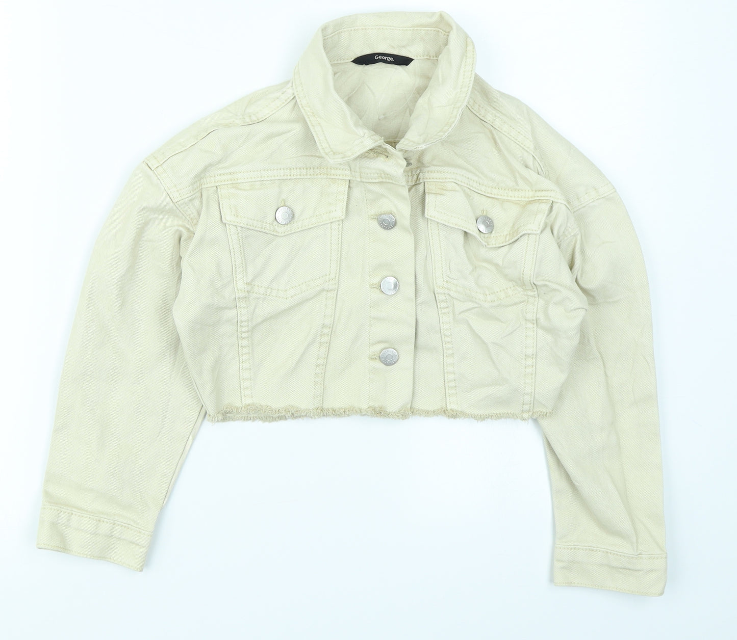 George Girls Ivory  Denim Jacket  Size 8-9 Years
