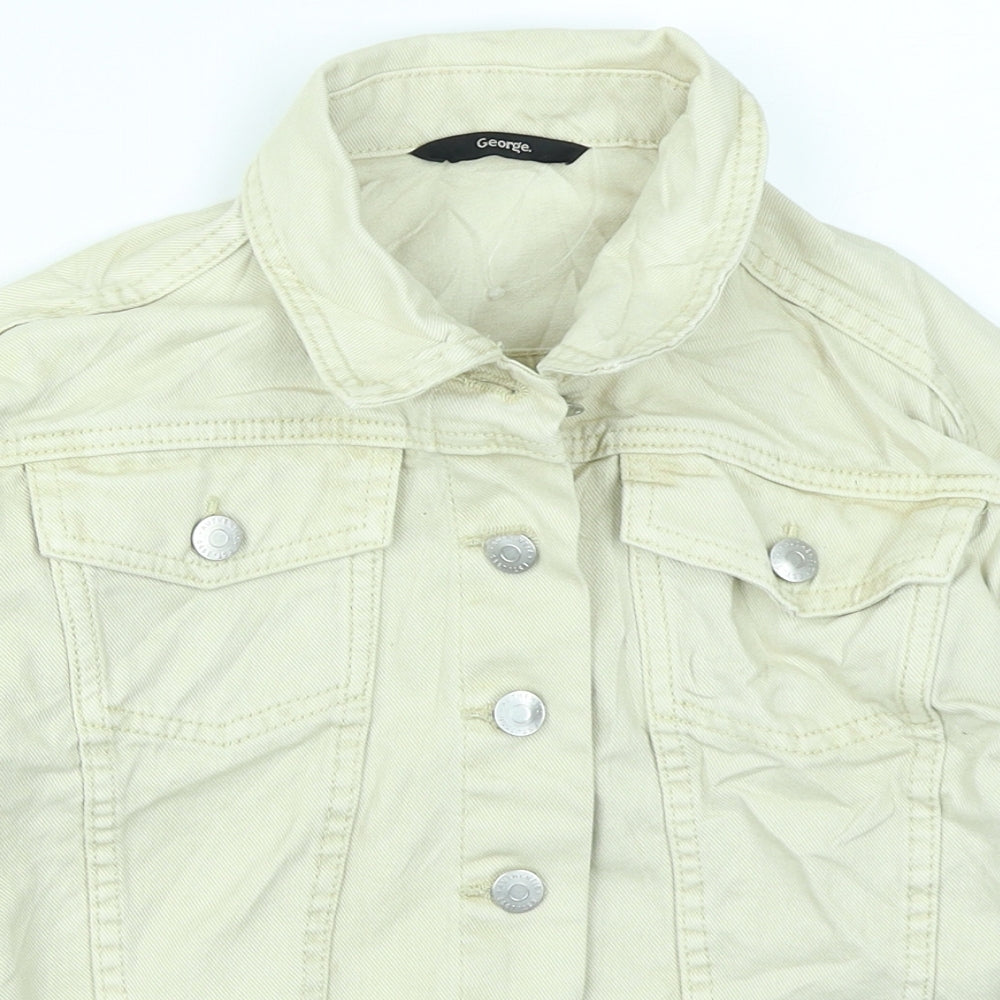 George Girls Ivory  Denim Jacket  Size 8-9 Years