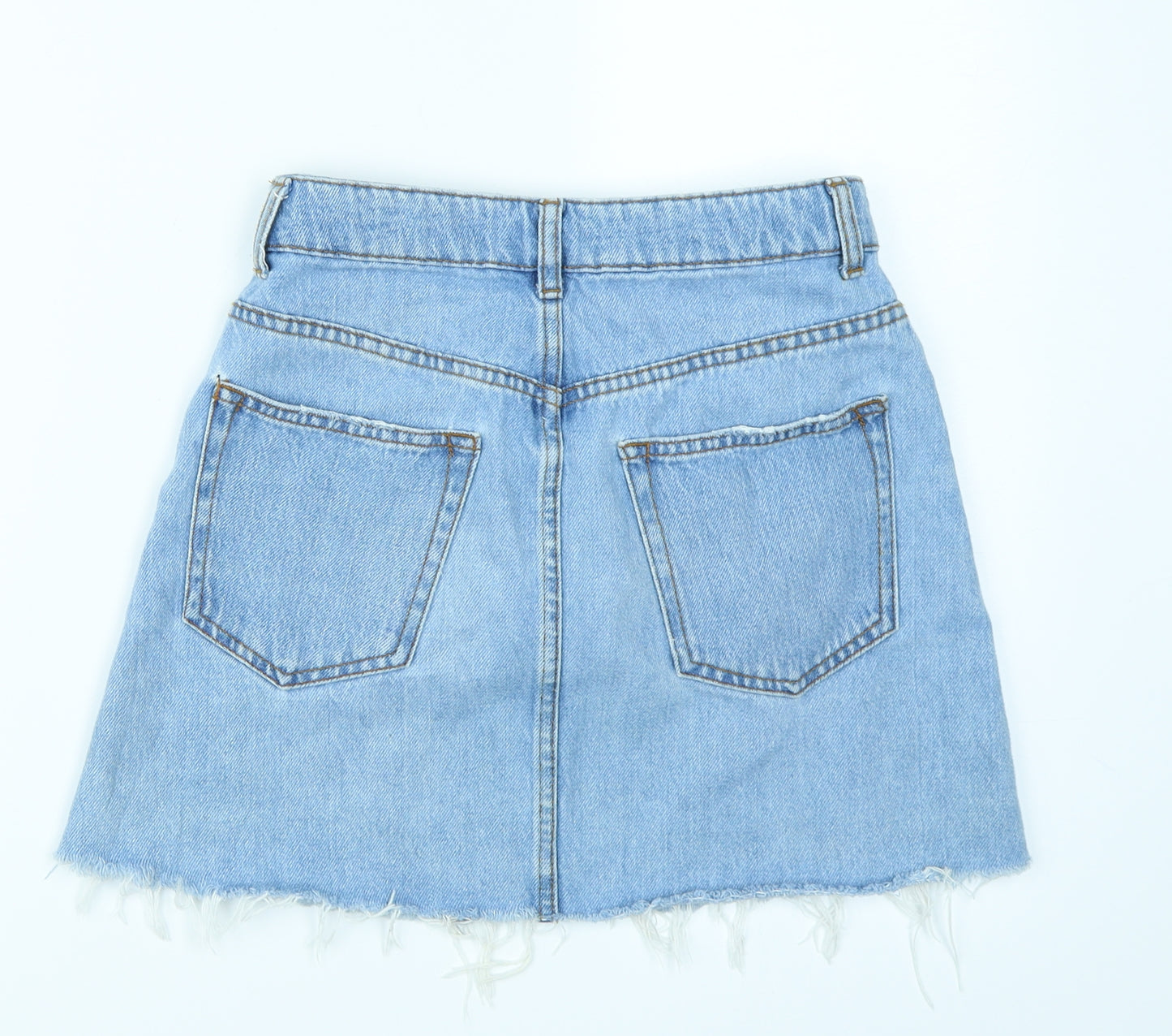 Bershka Womens Blue  Denim A-Line Skirt Size 6