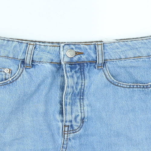 Bershka Womens Blue  Denim A-Line Skirt Size 6