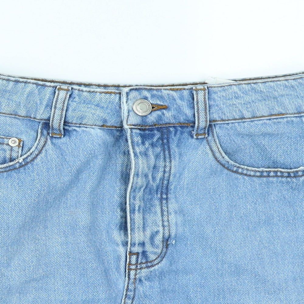 Bershka Womens Blue  Denim A-Line Skirt Size 6
