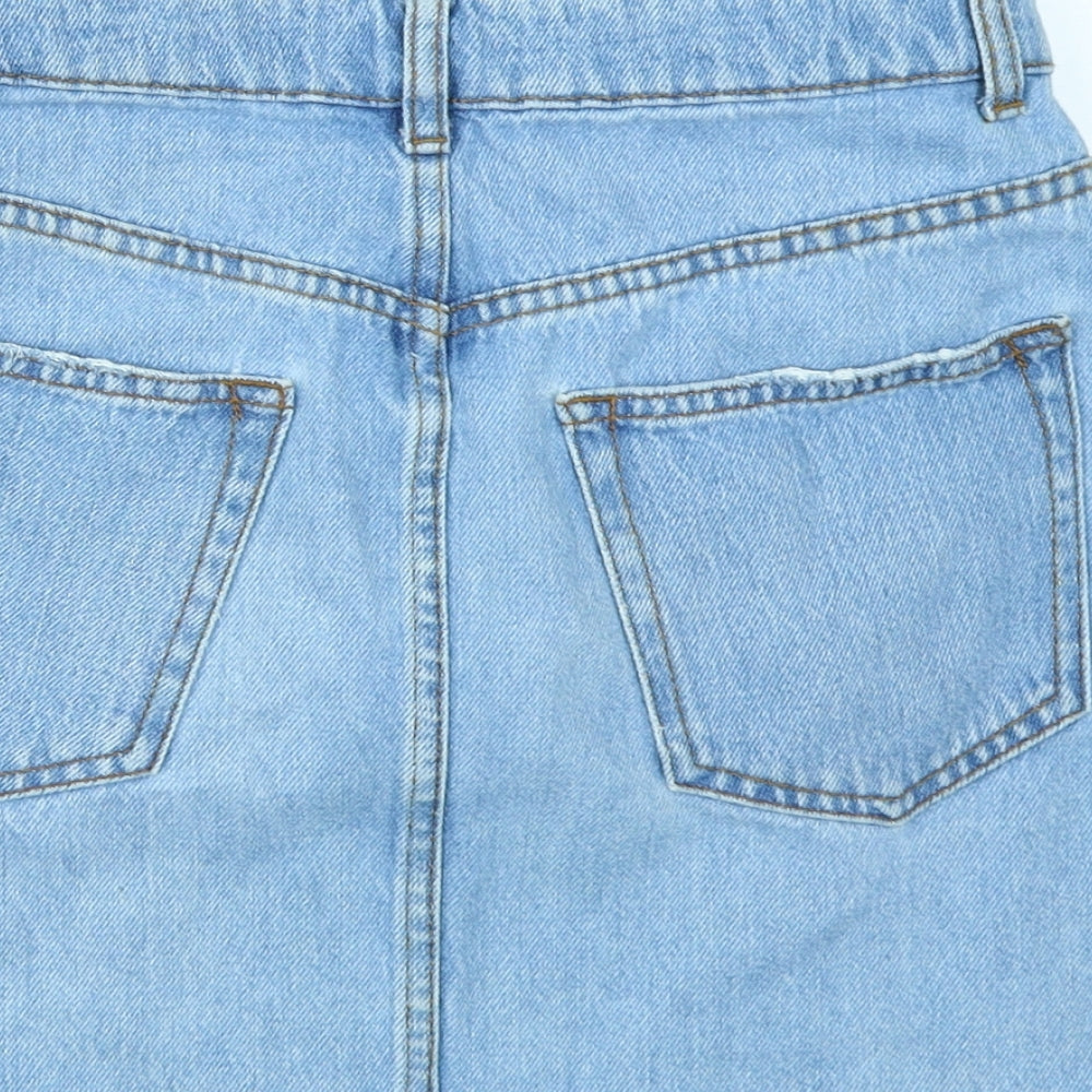 Bershka Womens Blue  Denim A-Line Skirt Size 6