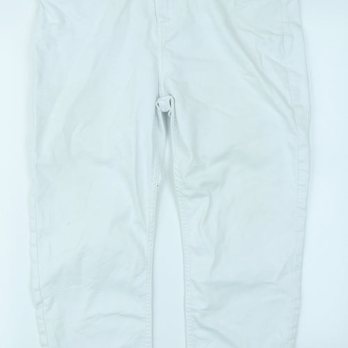 Marks & Spencer Womens White  Denim Capri Jeans Size 14 L20 in