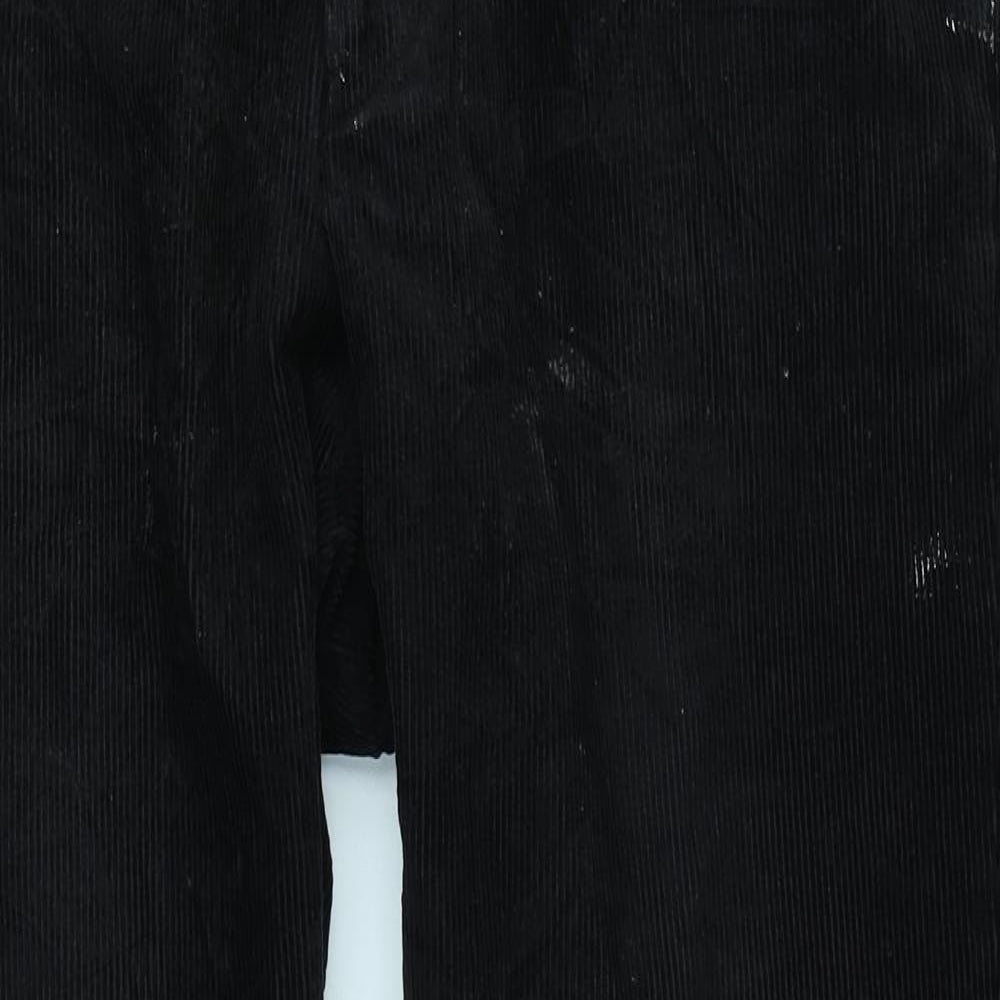 Marks & Spencer Mens Black  Corduroy Chino Trousers Size 36 in L31 in