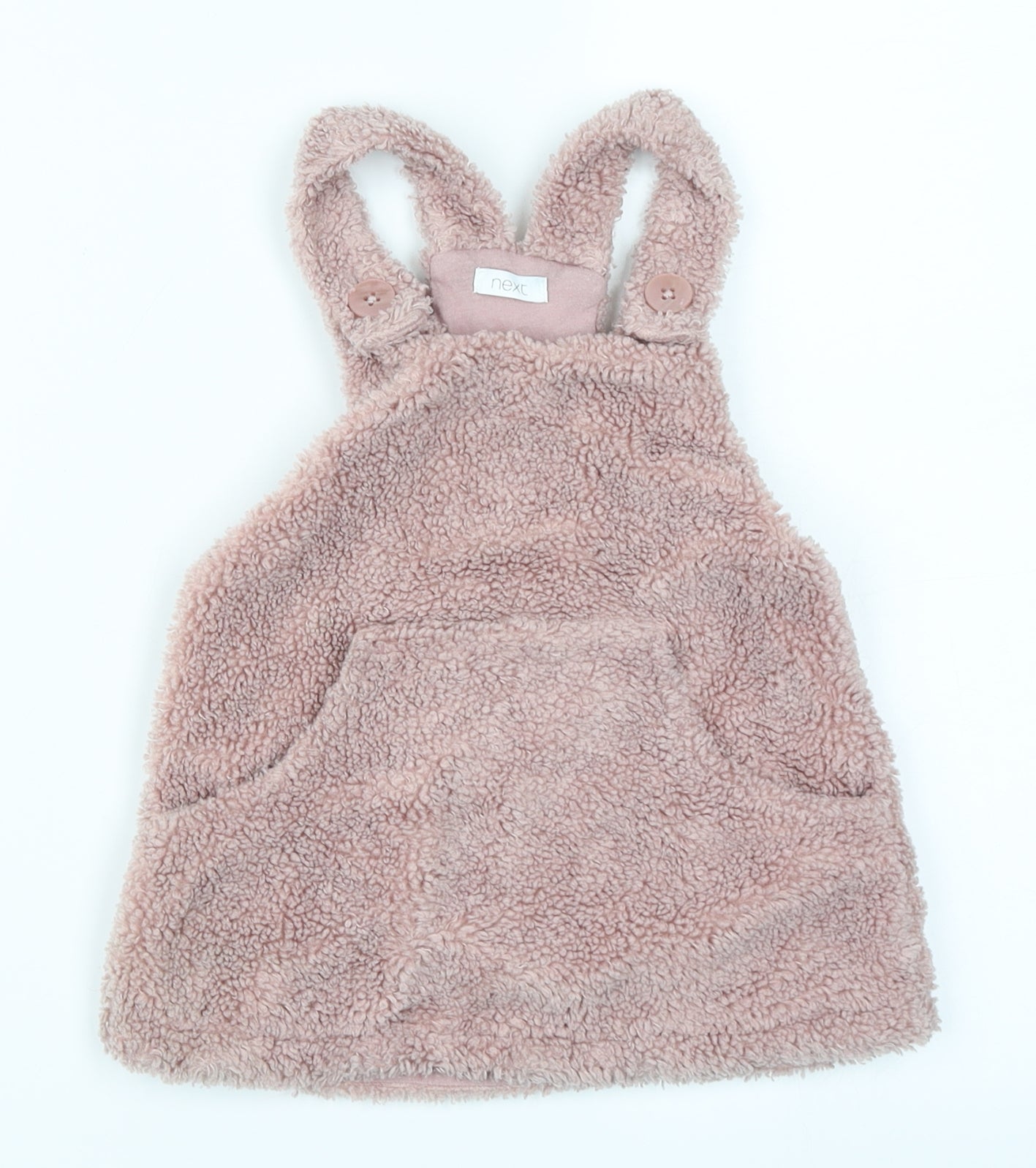 NEXT Girls Pink   Pinafore/Dungaree Dress  Size 12-18 Months