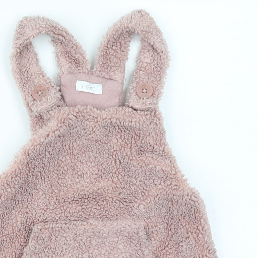 NEXT Girls Pink   Pinafore/Dungaree Dress  Size 12-18 Months