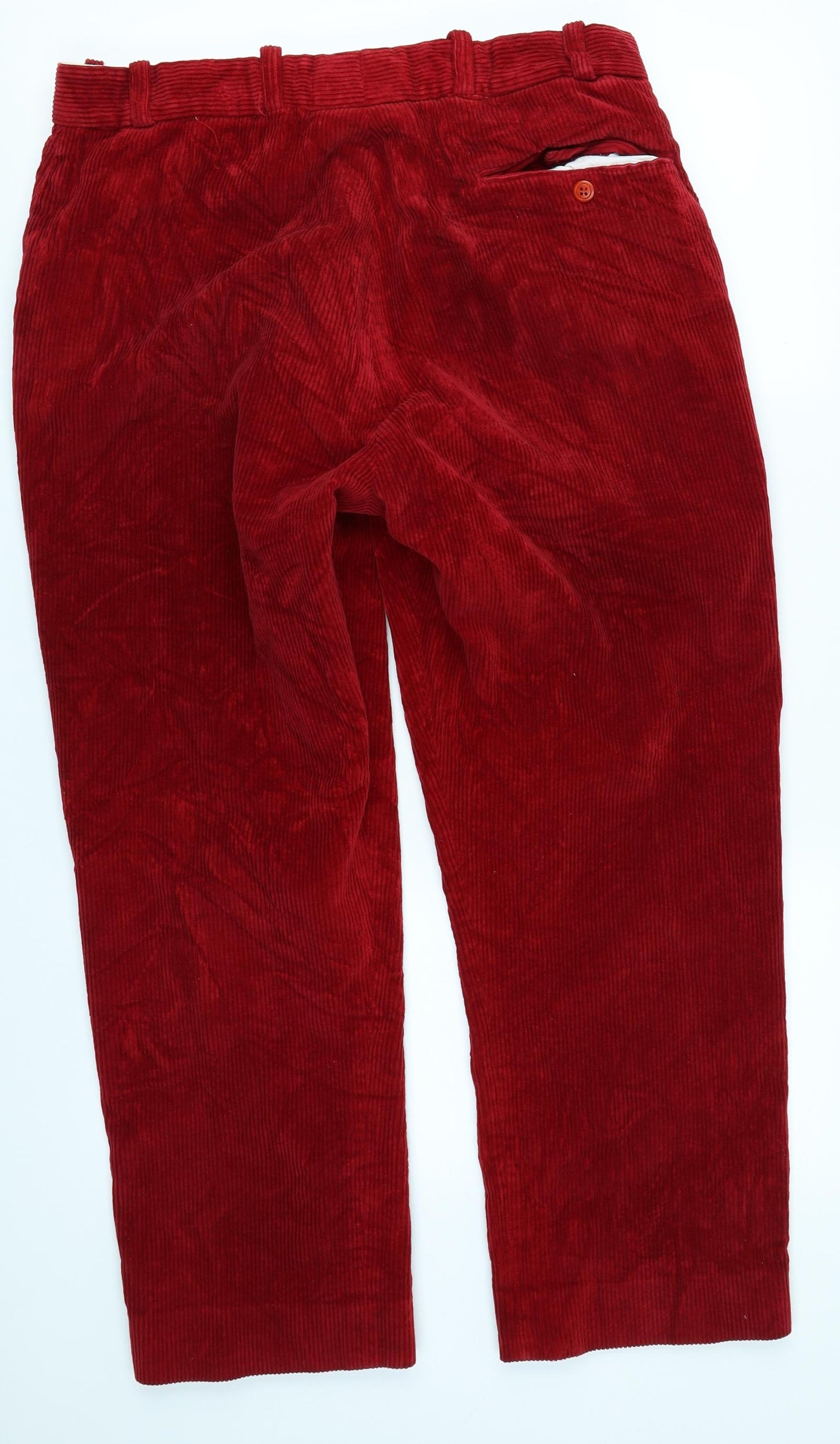Oliver Brown Mens Red  Corduroy Trousers  Size 38 in L25 in