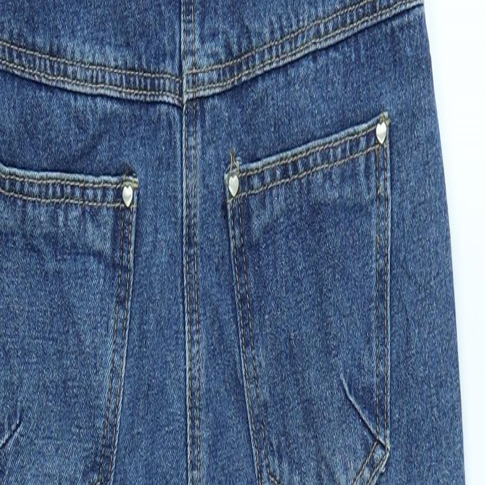 George Girls Blue  Denim Dungaree One-Piece Size 12-13 Years