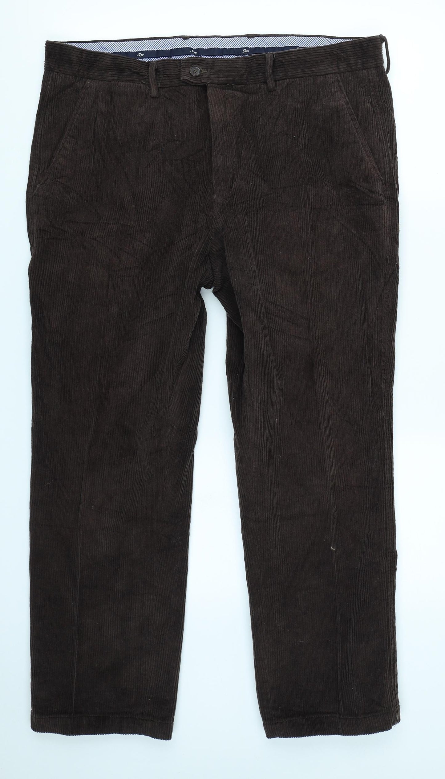 Samuel Windsor Mens Brown  Corduroy Chino Trousers Size 40 in L26 in