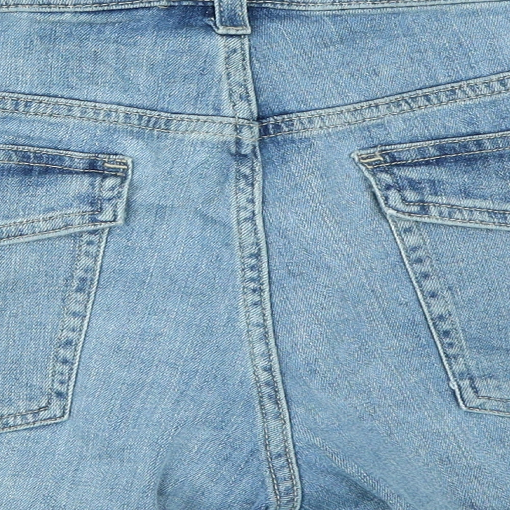 &Denim Womens Blue  Denim Hot Pants Shorts Size 14