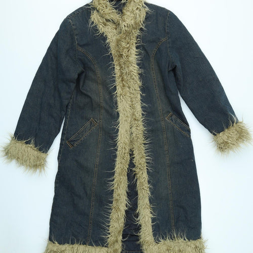 Blanc Noir Womens Blue  Denim Jacket  Size 14