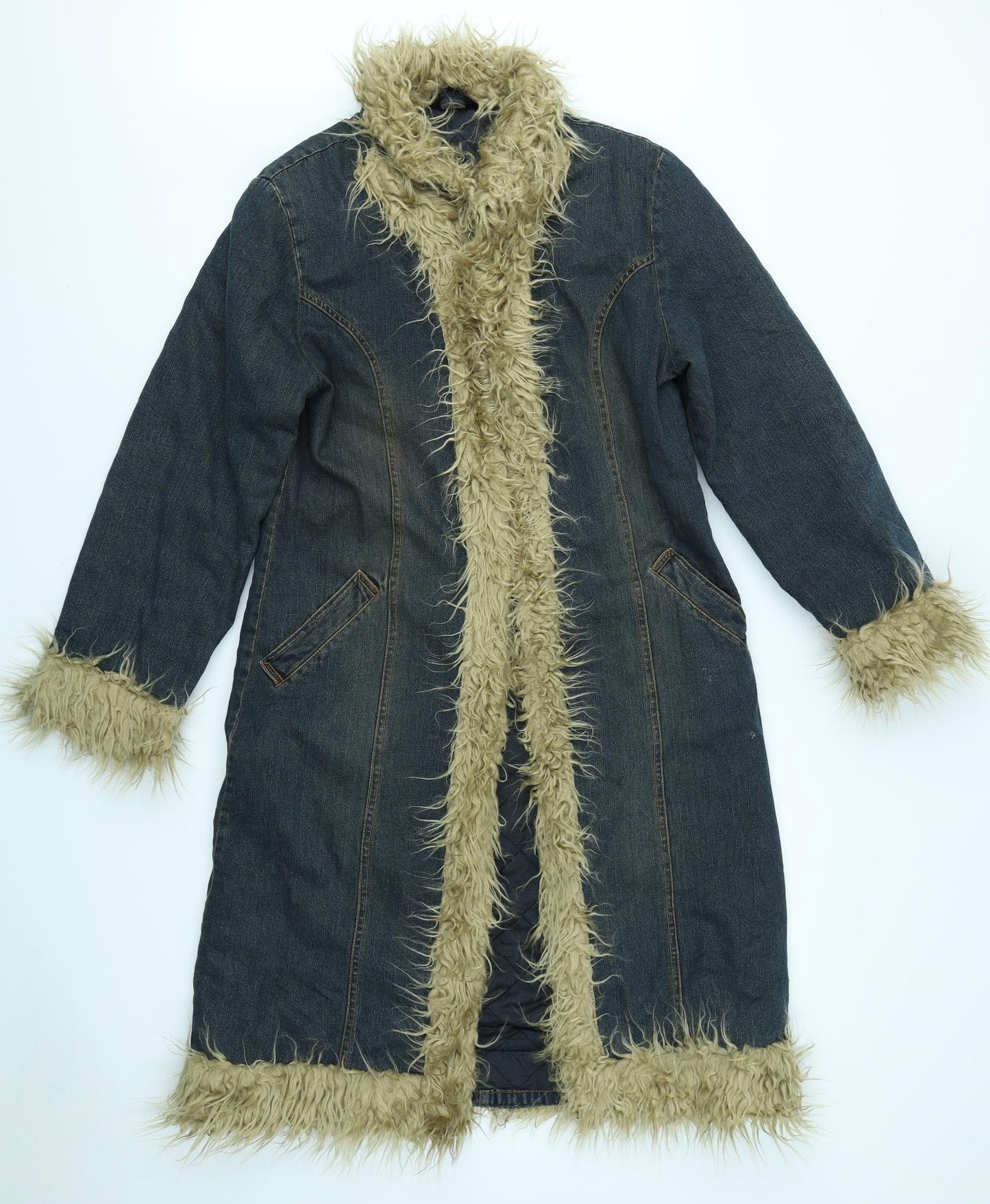 Blanc Noir Womens Blue  Denim Jacket  Size 14