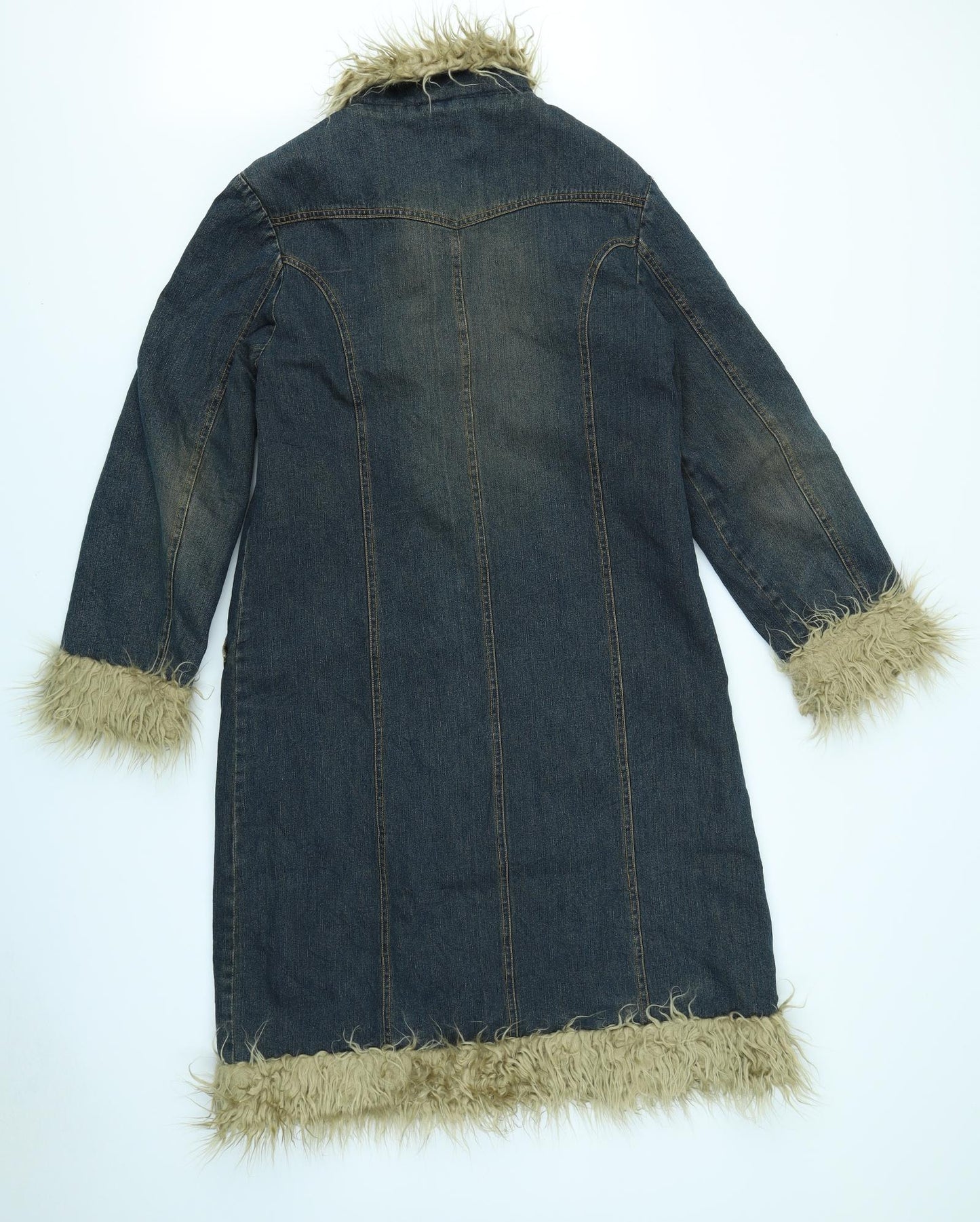 Blanc Noir Womens Blue  Denim Jacket  Size 14