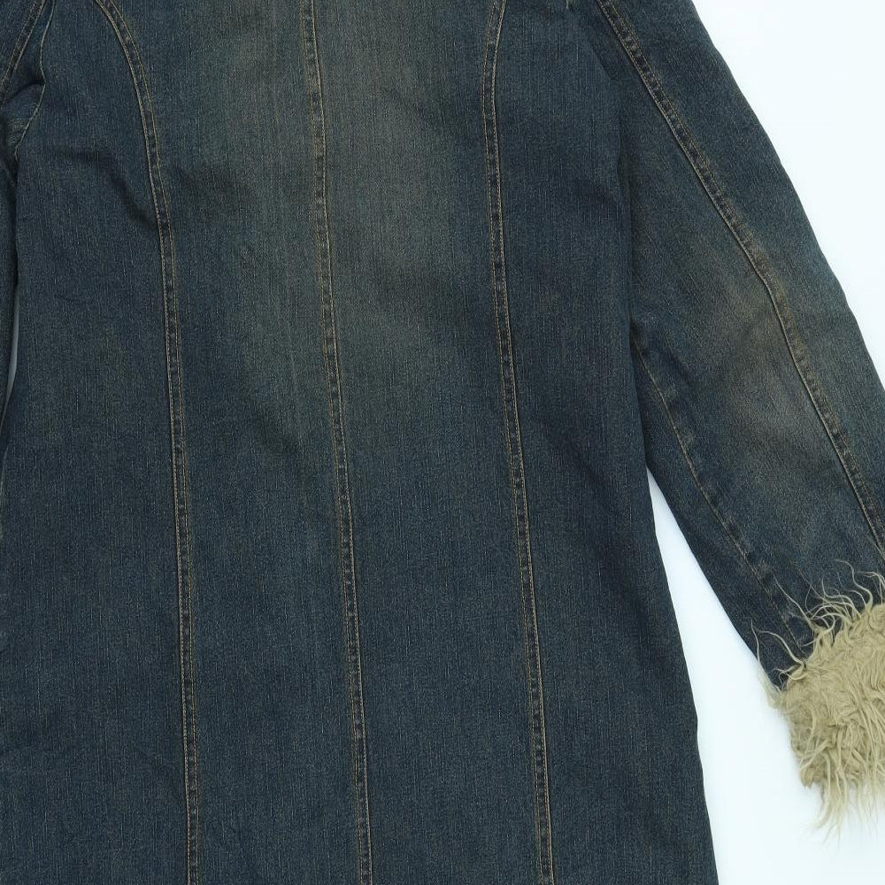 Blanc Noir Womens Blue  Denim Jacket  Size 14