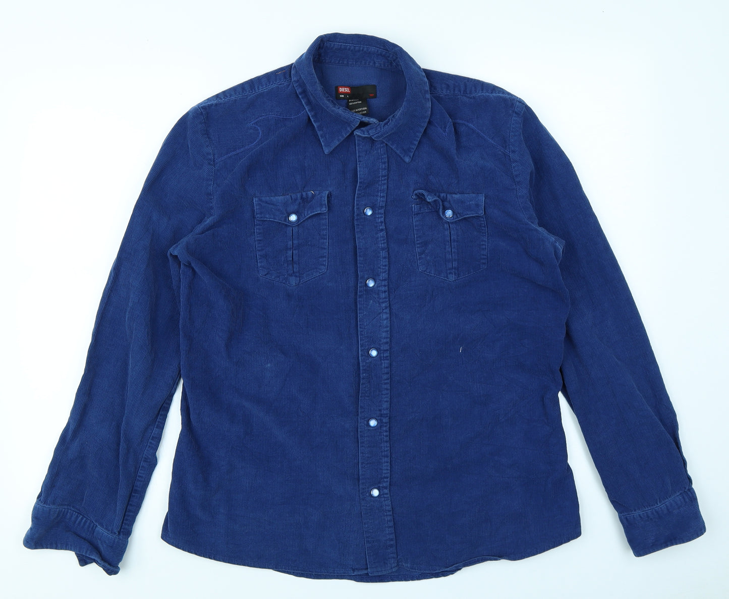 Diesel Mens Blue    Button-Up Size L