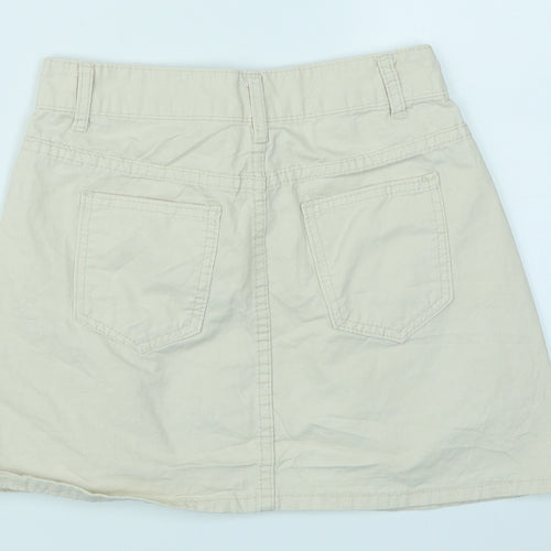 Jeans Womens Ivory  Denim A-Line Skirt Size L