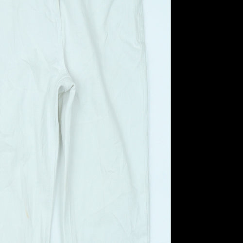 M&Co Womens White  Denim Capri Jeans Size 8 L20 in