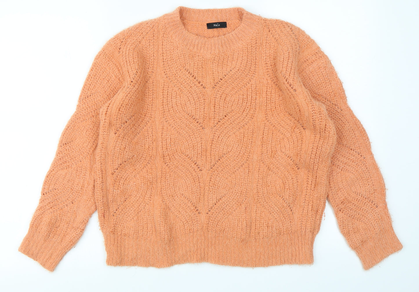 M&Co Womens Orange   Pullover Jumper Size 10