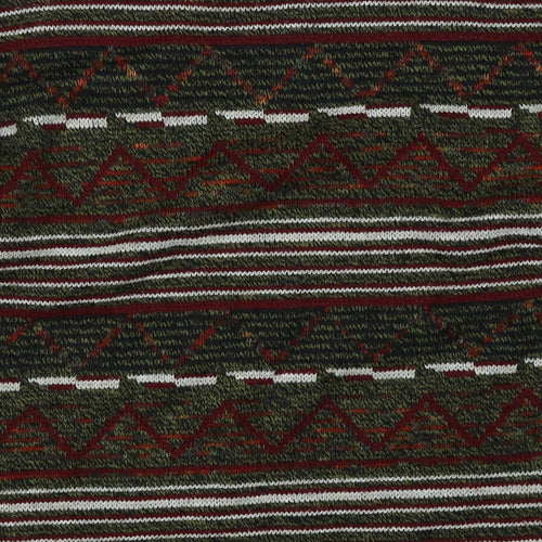 BHS Mens Green Fair Isle Knit Pullover Jumper Size M