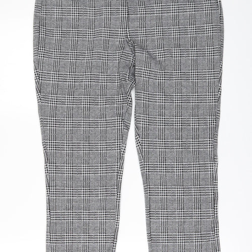 H&M Womens Grey Check  Rain Trousers Trousers Size M L29 in