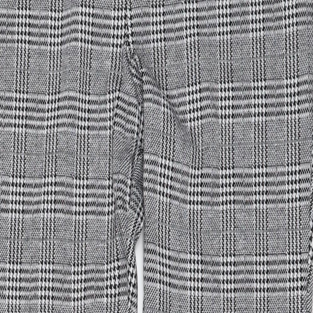 H&M Womens Grey Check  Rain Trousers Trousers Size M L29 in
