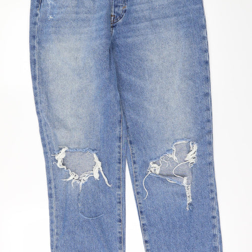 H&M Womens Blue  Denim Mom Jeans Size 32 in L29 in