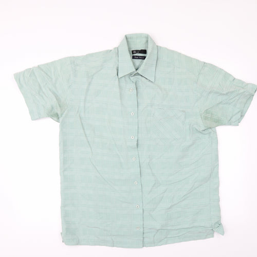 BHS Mens Green    Button-Up Size M