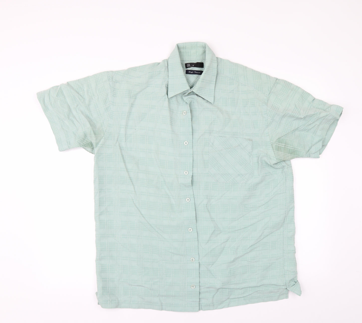 BHS Mens Green    Button-Up Size M