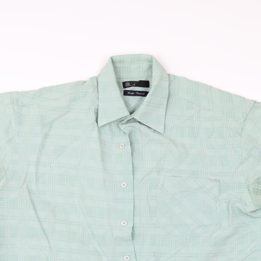 BHS Mens Green    Button-Up Size M