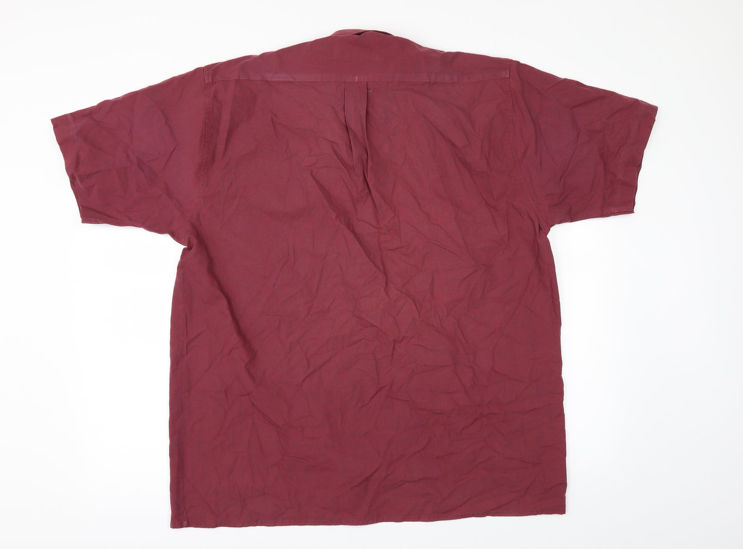 Tom Hagan Mens Red    Button-Up Size L