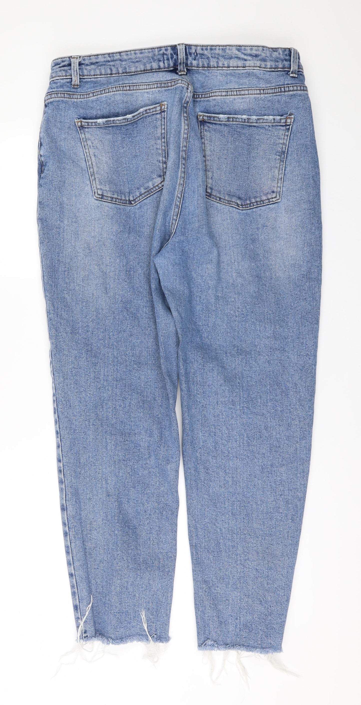 Denim & Co. Womens Blue  Denim Straight Jeans Size 16 L26 in