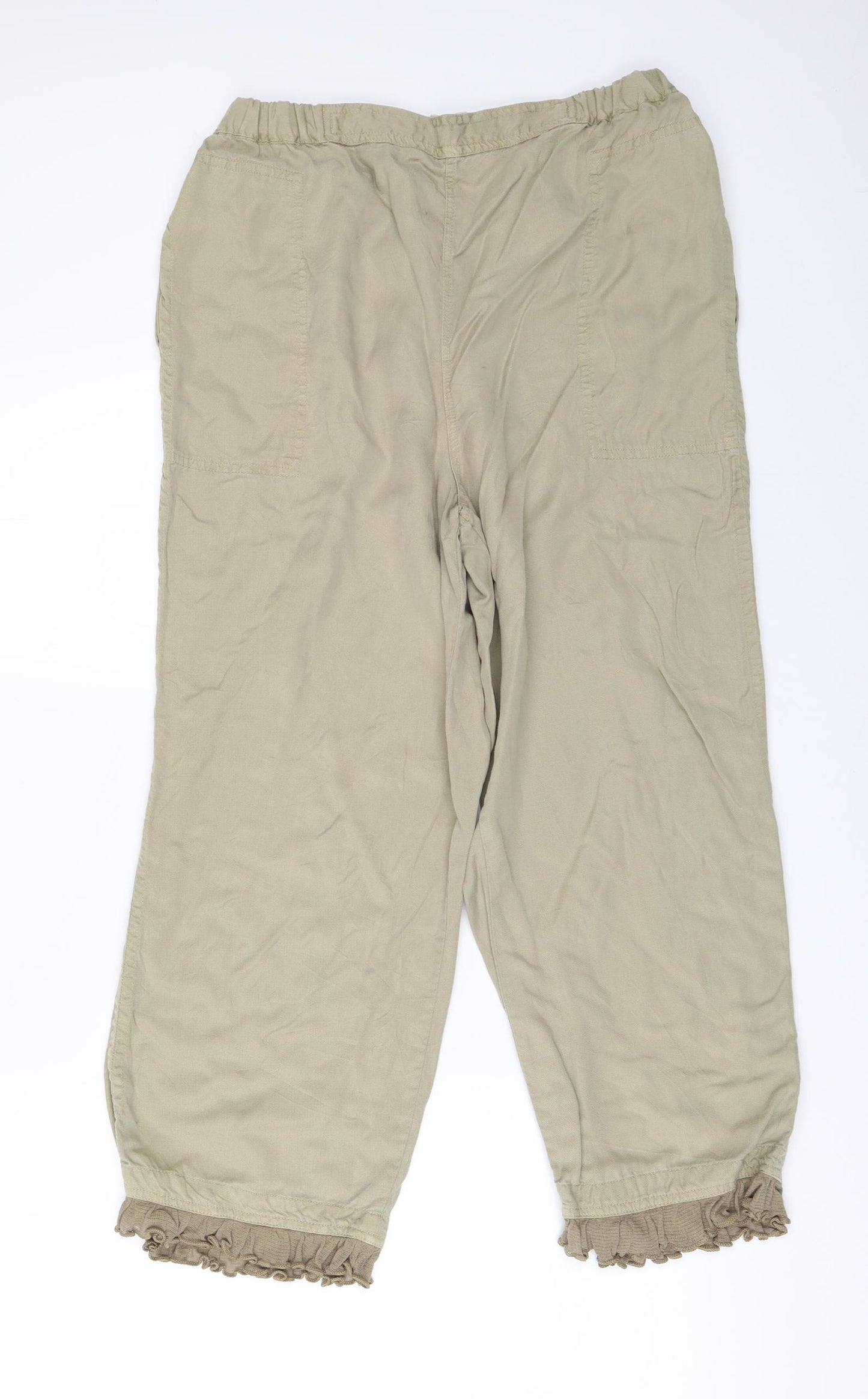 Heteroclite Womens Beige   Trousers  Size 32 in L23 in - Frilled hem