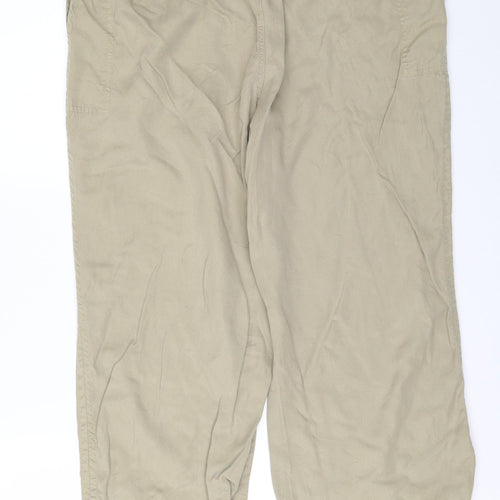 Heteroclite Womens Beige   Trousers  Size 32 in L23 in - Frilled hem