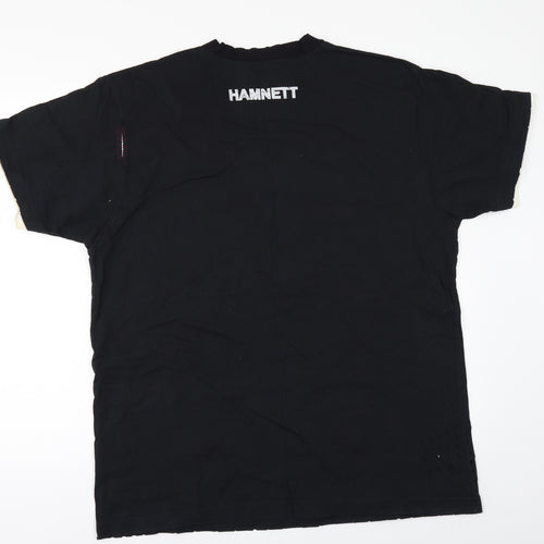 Hamnett Mens Black    T-Shirt Size XL  - Distressed