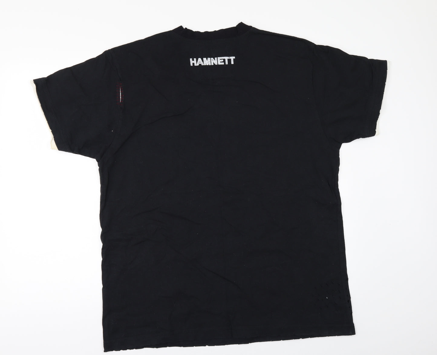 Hamnett Mens Black    T-Shirt Size XL  - Distressed