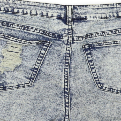 XXI Womens Blue  Denim Hot Pants Shorts Size 30 in