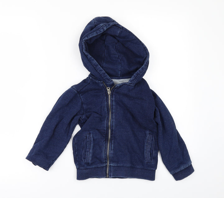 Matalan Boys Blue   Full Zip Hoodie Size 3-4 Years